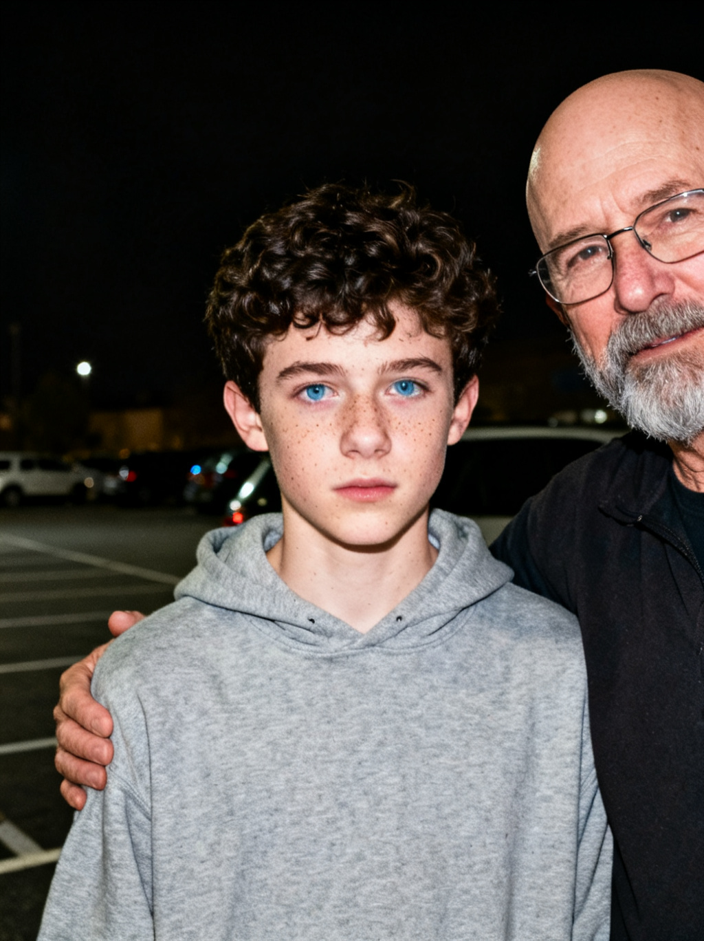 The same AI-made teen standing with another teen